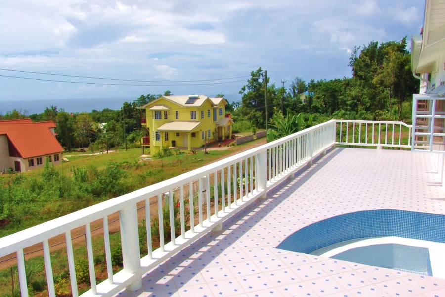 St. Lucia Real Estate Sea View Villa in Castries pool