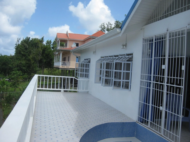 St. Lucia Real Estate Sea View Villa in Castries balcony