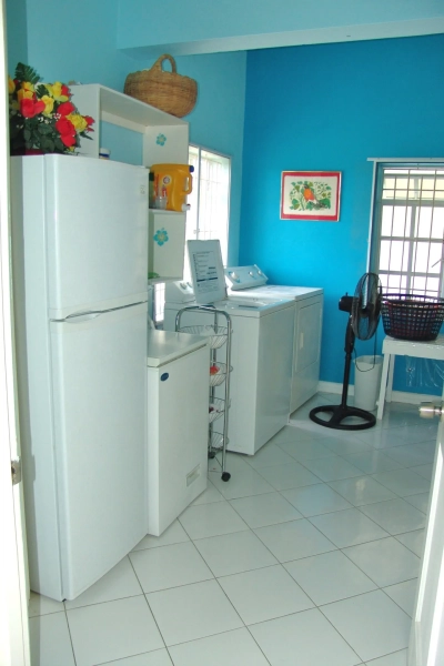 St. Lucia Real Estate Sea View Villa in Castries washer and dryer