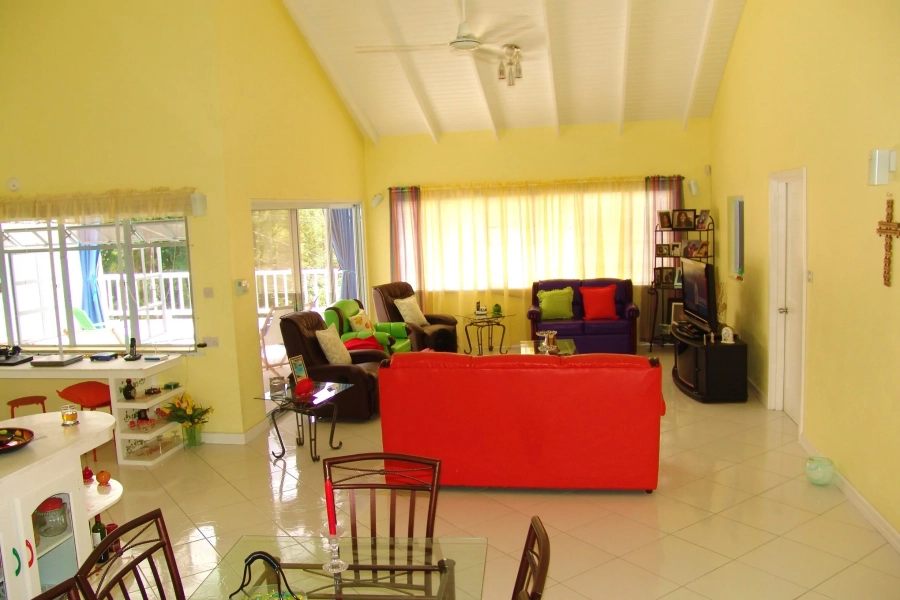 St. Lucia Real Estate Sea View Villa in Castries living room