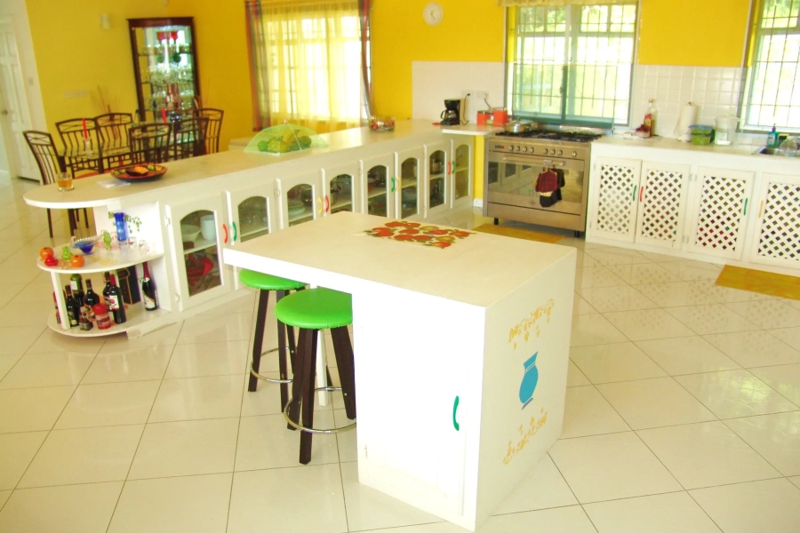 St. Lucia Real Estate Sea View Villa in Castries bar stools