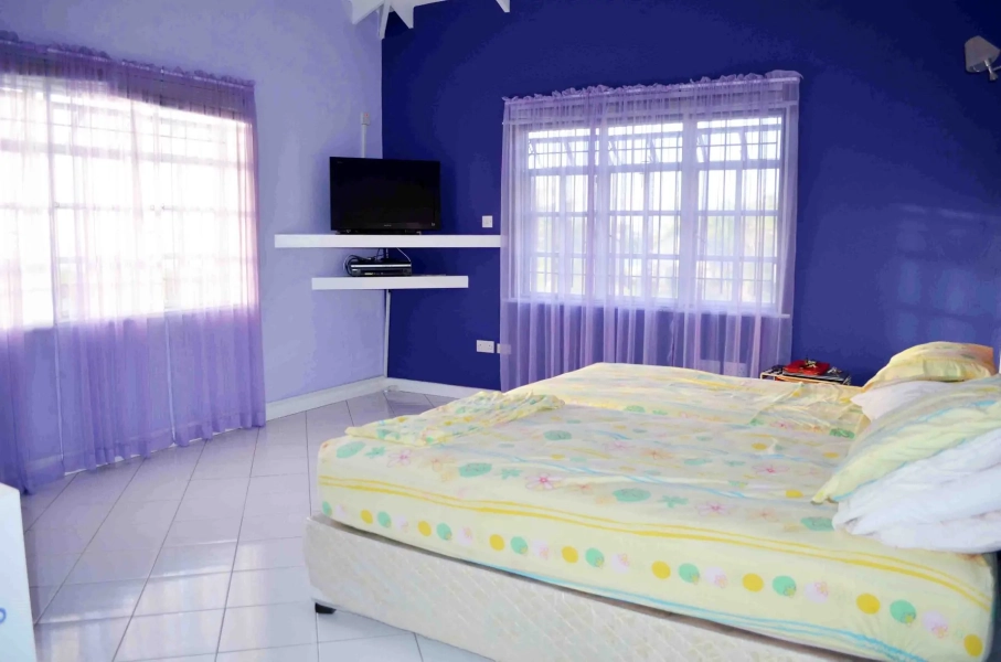 St. Lucia Real Estate Sea View Villa in Castries bedroom with tv