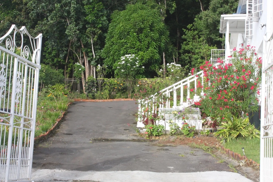 St. Lucia Real Estate Sea View Villa in Castries driveway