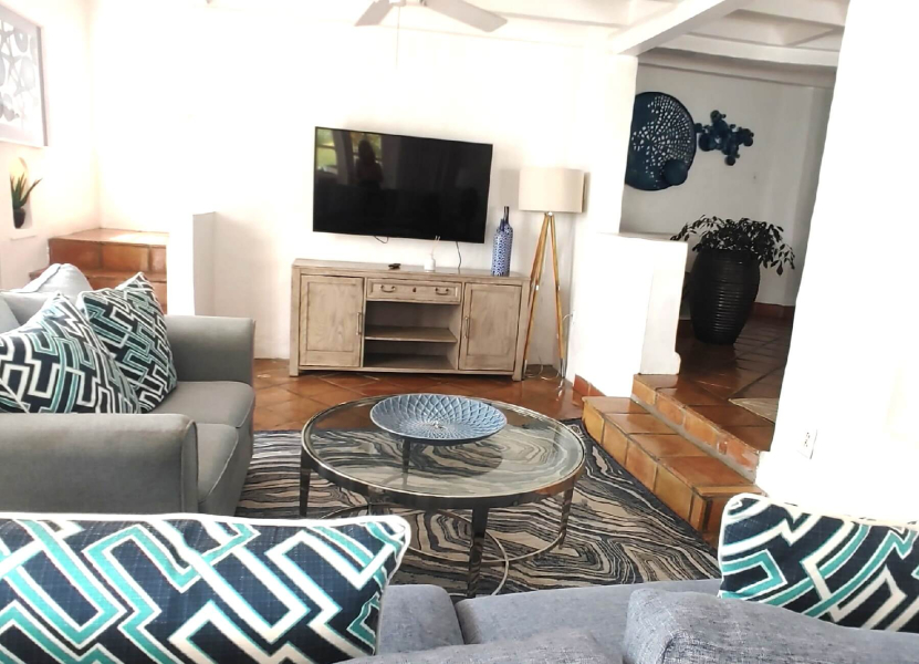 St. Lucia Real Estate Windjammer Landing 2 Bed Villa living room with flat screen TV