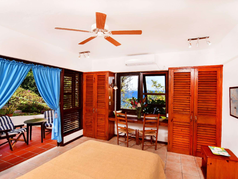 St. Lucia Real Estate Cliffside Oceanview Estate Fully furnished bedroom
