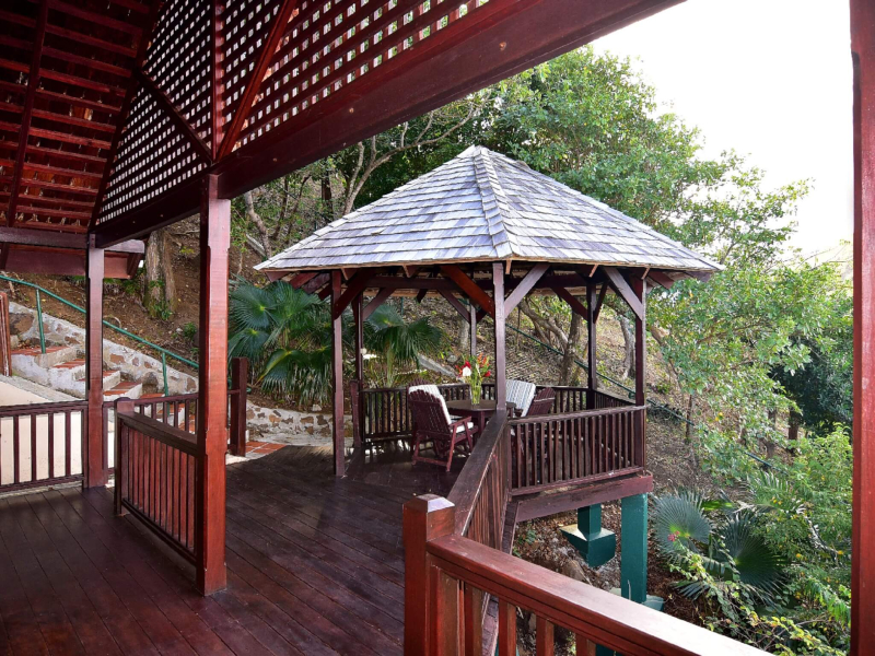 St. Lucia Real Estate Cliffside Oceanview Estate gazebo