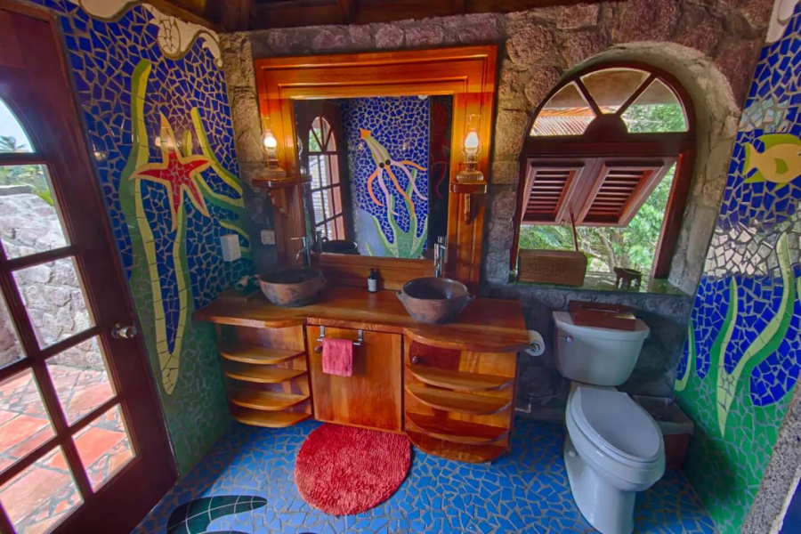 St. Lucia Real Estate Villa Piton under the see themed tile.