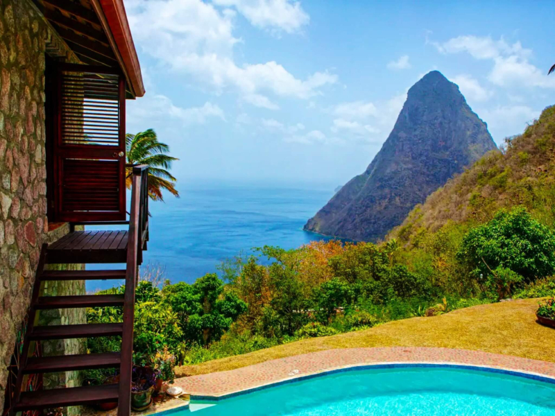 St. Lucia Real Estate Villa Piton pool